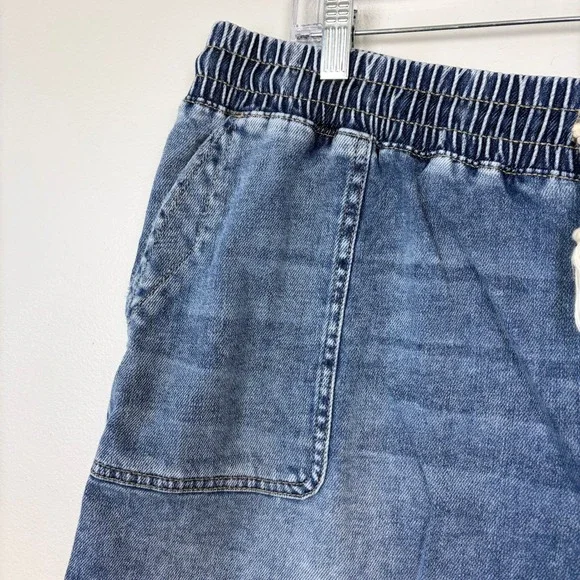 Maurices Pull On Denim Shorts Elastic Waist Comfort Casual‎ Summer Size 18W - Picture 4 of 11